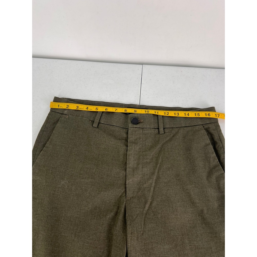 Banana Republic Men 32 Core Temp Chino‎ Pants Slim Fit Olive Green Stretch - Picture 6 of 10